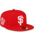 ფოტო #1 პროდუქტის Men's Red San Francisco Giants Sidepatch 59FIFTY Fitted Hat