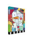 Фото #2 товара Holli Conger Stained Glass Snowman Canvas Art - 36.5" x 48"