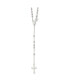 Фото #1 товара Diamond2Deal sterling Silver Polished Bead Rosary Pendant Necklace 18"