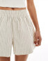 Фото #3 товара ASOS DESIGN boxer short in structured stripe co-ord