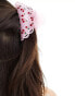 DesignB London cherry print hair claw in pink