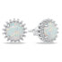 Charming Opal Jewelry Set SET254W (Earrings, Pendant)