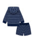 ფოტო #2 პროდუქტის Baby Boys Stripe Terry Cover Up Jacket and Shorts, 2 Piece Set