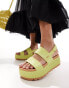 Reef Vista Hi sandals in lime green exclusive to ASOS