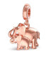 Розовый позолоченный кулон Elephants Storie RZLE001