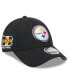 Фото #1 товара Men's Black Pittsburgh Steelers 2024 NFL Draft 9FORTY Adjustable Hat