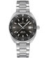 Men's Swiss Automatic DS-2 Stainless Steel Bracelet & Gray Synthetic Strap Watch 41mm Gift Set