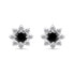 Matching silver earrings with cubic zirconia Flowers EA577WBC