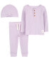 Фото #2 товара Baby 3-Piece Drop Needle Outfit Set 3M