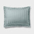 Фото #4 товара 3pc Full/Queen Luxe Striped Damask Comforter and Sham Set Light Teal Green -