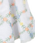 ფოტო #3 პროდუქტის Baby Girls Short Sleeves Embroidered Organza Social Dress
