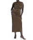 Plus Size Ruched Dress W Slit