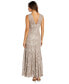Women's Long Embellished Illusion-Detail Lace Gown
