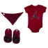 Фото #1 товара [LJ0083-R78] Baby Air Jordan Bodysuit, Bib and Booties 3-PC Box Set