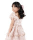 Фото #2 товара Toddler & Little Girls Puff-Sleeve Burnout Organza Dress