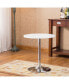 Фото #2 товара Adjustable Wood and Metal Bar Table in White