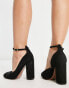 ASOS DESIGN Wide Fit Placid high block heels in black