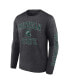 Фото #2 товара Men's Heather Charcoal Michigan State Spartans Distressed Arch Over Logo Long Sleeve T-shirt