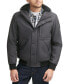 Фото #1 товара $200. Men's Levi's Soft Shell Sherpa Lined Hooded Bomber Jacket Grey Large