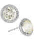 ფოტო #1 პროდუქტის Crystal Halo Stud Earrings