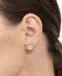 ფოტო #3 პროდუქტის White Mother Of Pearl Clover Stud Earrings