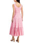 ფოტო #2 პროდუქტის Women's Boat-Neck Belted Embroidered Eyelet Dress