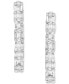 ფოტო #3 პროდუქტის EFFY® Diamond Baguette & Round Medium Hoop Earrings (2-1/10 ct. t.w.) in 14k White Gold, 1.2"