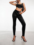 Amy Lynn Elvis exclusive to ASOS disco stretch trousers in black