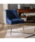 Upholstered Performance Velvet Accent Chair With Metal Leg