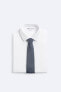 Cotton - silk textured tie