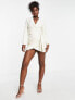 Lavish Alice wrap blazer dress in ecru