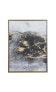 Metal Contemporary Abstract Framed Wall Art, 30" x 2" x 40"
