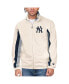 ფოტო #1 პროდუქტის Men's Cream New York Yankees Rebound Cooperstown Collection Full-Zip Track Jacket
