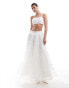 Dream Sister Jane Bridal floral embellished bralet co-ord in ivory