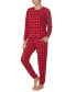 Woman's 2-Pc. Long-Sleeve Jogger Pajamas Set