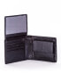 Фото #10 товара Мужское портмоне кожаное черное горизонтальное  без застежки с надписями Portfel-CE-PR-15936-SHW.17-niebieski Factory Price