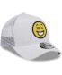 Men's White New York Giants Happy A-Frame Trucker 9Forty Snapback Hat