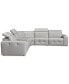 Фото #2 товара CLOSEOUT! Haigan 6-Pc. Leather "L" Shape Sectional Sofa with 2 Power Recliners, Created for Macy's