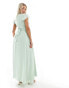 Фото #3 товара TFNC Maternity Bridesmaid wrap front maxi dress in fresh mint