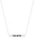 Фото #2 товара Macy's inspirational Blessed, Hope, Believe and Faith 4 Sided Bar Necklace 16+2"In Silver Plated