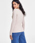 ფოტო #2 პროდუქტის Women's Lace-Up Ribbed-Knit Sweater, Created for Macy's