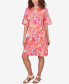Фото #7 товара Petite Tropical Puff Print Dress