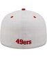 Фото #3 товара Men's White and Scarlet San Francisco 49ers Flipside 59FIFTY Fitted Hat