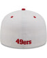 ფოტო #3 პროდუქტის Men's White and Scarlet San Francisco 49ers Flipside 59FIFTY Fitted Hat