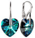 Romantic Bermuda Blue Heart Earrings