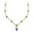 ფოტო #2 პროდუქტის Twisted Rays Design Yellow Gold Plated Sterling Silver Turquoise Gemstone Necklace