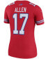 Фото #4 товара Women's Josh Allen Red Buffalo Bills Color Rush Legend Player Jersey