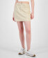 Juniors' Zip-Front Five-Pocket Mini Skirt