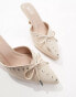 RAID Mimi kitten heel mules in beige