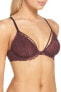 Фото #3 товара Chelsea28 158955 Women's Date Night Rocker Underwire Burgundy Plunge Bra Sz. 32D